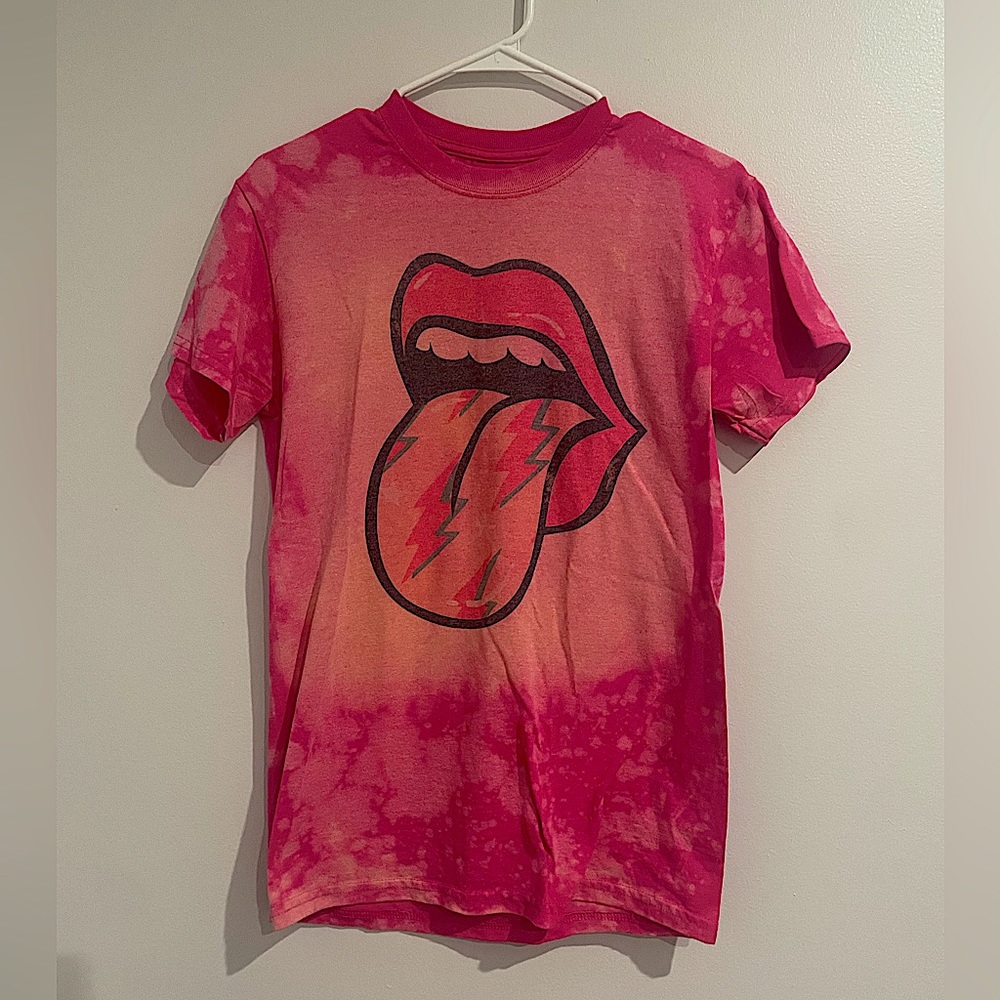 PINK ROLLING STONES T-SHIRT